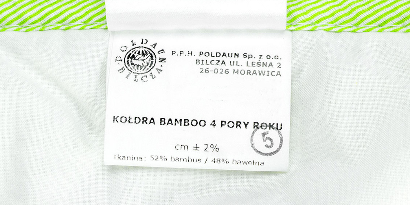 kołdra bambusowa 4 pory roku poldaun